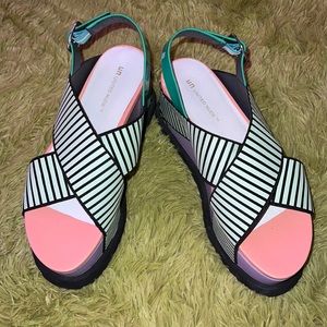 United Nude Platform Chunky Colorblock Sandals